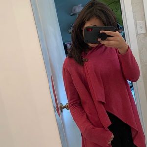 bobeau pink cardigan pretty button